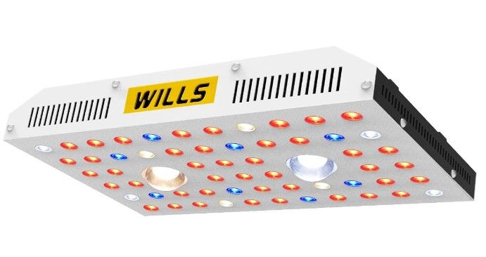 Photo 1 of 1000W COB LED Grow Light WILLS Dual Switch Dual Chips Full Spectrum Growing Lamp with Thermometer Humidity Monitor for Hydroponic Indoor Plants Veg Flower (Actual Power 230watt)
