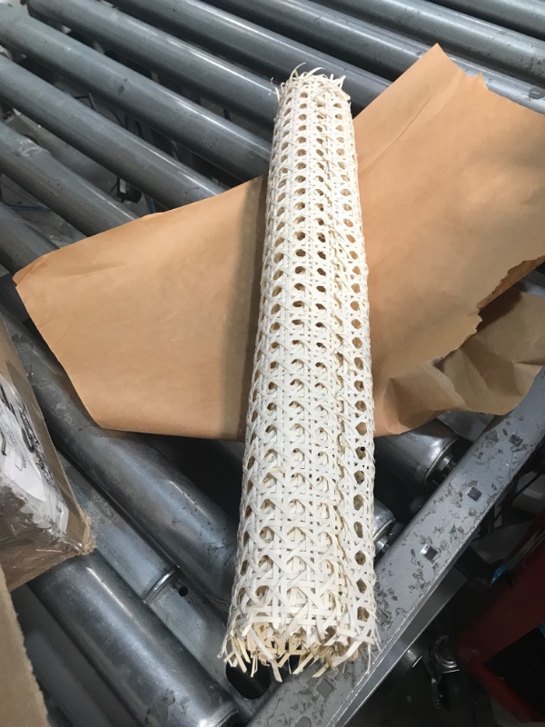 Photo 2 of 18" Width Rattan Cane Webbing Roll 18 Inch x 2 Feet Hexagon Weave 1/2 Inch Pre-Woven Cane Mesh Net Open Weave Wicker Cane Webbing Rattan Sheets Natural Material for Cabinet Chair (2 Feet)