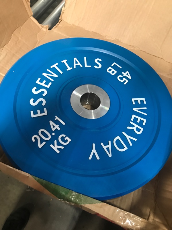 Photo 2 of (ONLY 1 WEIGHT)BalanceFrom 2" Olympic Bumper Plate Weight Plates with 7FT Barbell,  I. 45LB Single Style #2