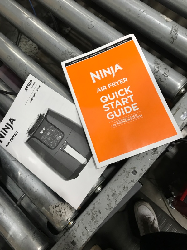 Photo 3 of Ninja AF101 Air Fryer that Crisps, Roasts, Reheats, & Dehydrates, for Quick, Easy Meals, 4 Quart Capacity, & High Gloss Finish, Black/Grey 4 Quarts