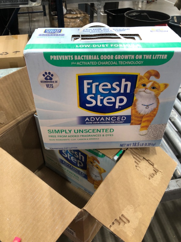 Photo 2 of Fresh Step Clumping Cat Litter, Advanced, Simply Unscented, Extra Large, 37 Pounds total (2 Pack of 18.5lb Boxes)
