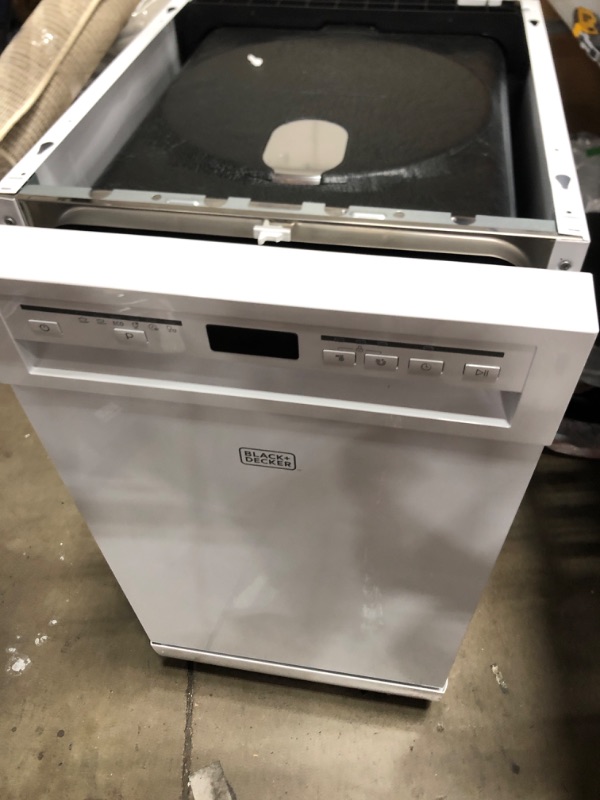 Photo 6 of **PARTS ONLY** BLACK+DECKER Portable Dishwasher, 18 inches Wide, 8 Place Setting, White