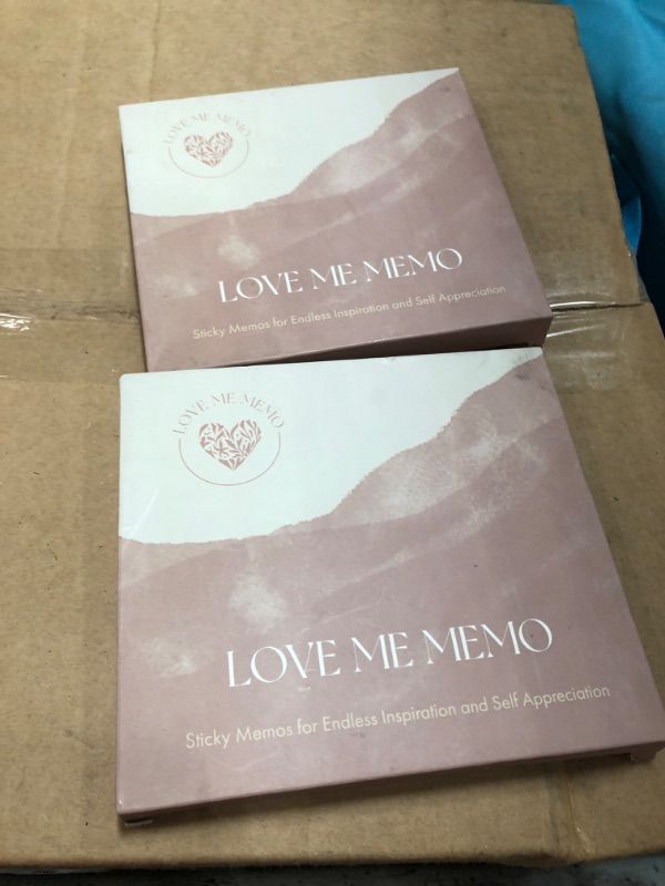 Photo 2 of 2 of-  Love Me Memo 20 Reusable Sticky Notes in Gift Box - 4x4in Stick Whiteboards Squares, Heart Shaped Reminder Dry Erase Sticky Notes, Vision Dream Board Affirmations Stickers for Women Mirror with Marker