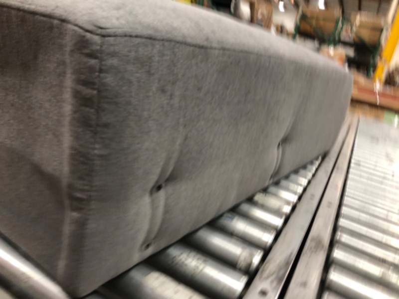 Photo 2 of 11" X 24" X 54" Grey Cushion Couch Piece 