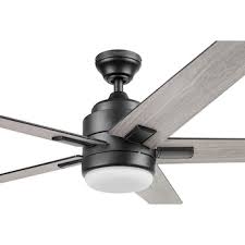 Photo 1 of *MISSING PARTS* Harbor Breeze Flanagan II 52-in Matte Black Color-changing Indoor Ceiling Fan with Light Remote (5-Blade)