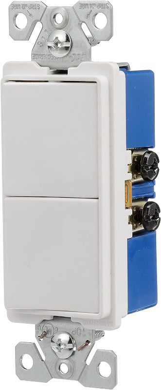 Photo 1 of EATON 7728W-SP Single-Pole Combination Switches, White
