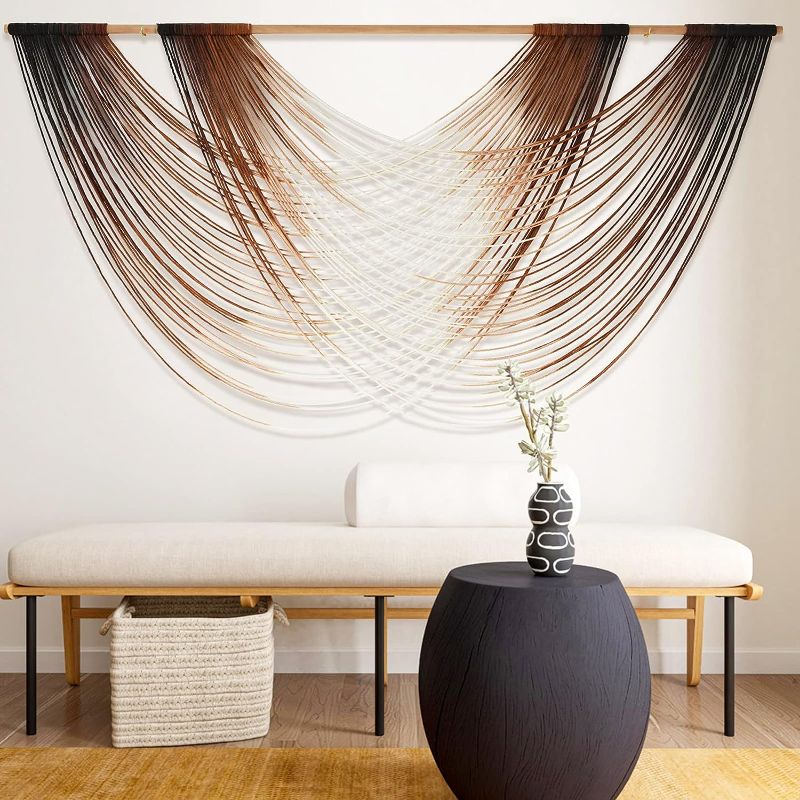 Photo 1 of *SIMILAR TO STOCK PHOTO REVIEW PHOTOS** MACRAME WALL HANGING  ART OVERSIZED DESIGN TAPESTRY 