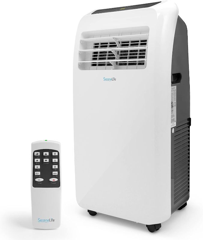 Photo 1 of **SEE COMMENTS*- SereneLife SLPAC12.5 SLPAC 3-in-1 Portable Air Conditioner with Built-in Dehumidifier Function,Fan Mode, Remote Control, Complete Window Mount Exhaust Kit, 12,000 BTU, White
