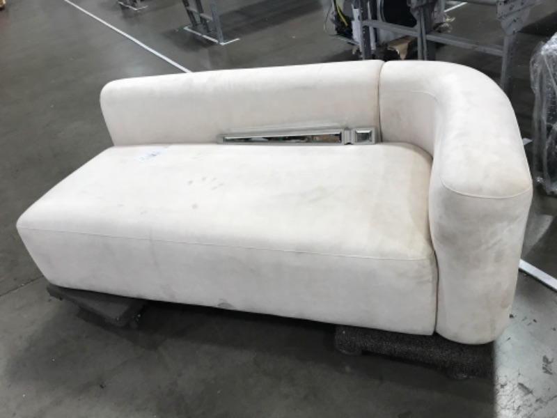 Photo 13 of 2 PIECES ONLY MISSING MIDDLE SECTION HAS 2 ENDS 
Acanva Luxury Modern Tight Curved Back Velvet Sofa, Minimalist Style Comfy Couch for Living Room Apartment Reception Space, L-Shape Left Chaise, Cream
