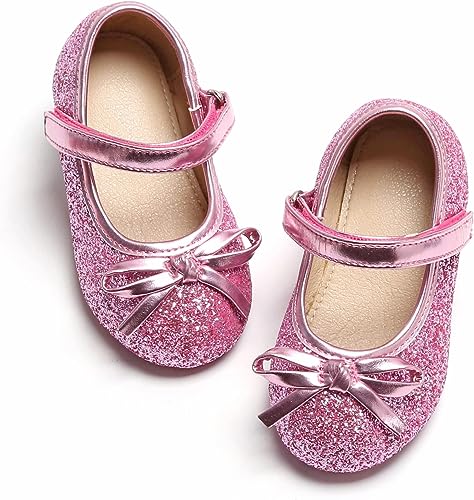 Photo 1 of BLACK**GINFIVE Toddler Girls Dress Shoes Mary Janes Ballerina Flats for Girls Shoes Toddler 5M
