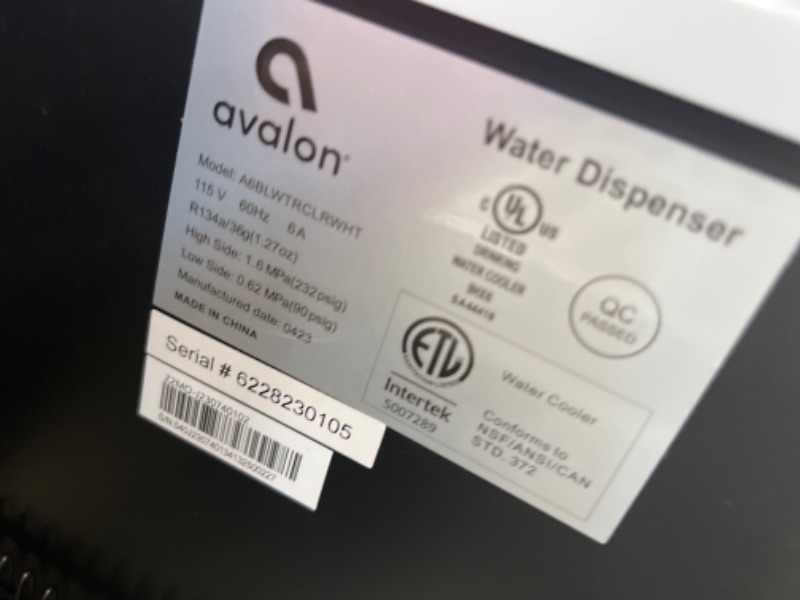 Photo 4 of **PARTS ONLY** Avalon A6 Touchless Bottom Loading Water Cooler Dispenser 
