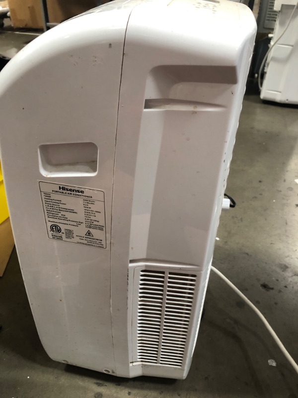 Photo 4 of ***MISSING PARTS****Hisense 7000-BTU DOE (115-Volt) White Vented Wi-Fi enabled Portable Air Conditioner with Remote Cools 300-sq ft