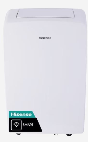 Photo 1 of ***MISSING PARTS****Hisense 7000-BTU DOE (115-Volt) White Vented Wi-Fi enabled Portable Air Conditioner with Remote Cools 300-sq ft