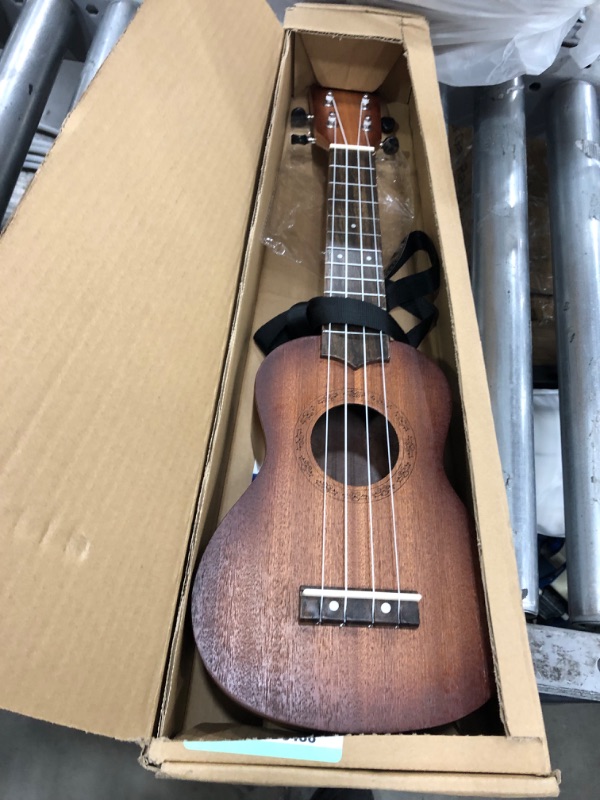 Photo 1 of 21 Inch Ukulele for Beginners Soprano Guitar Four Strings Professional Acoustic Mahogany Classical Color for Adult, Starter, Kids, Students