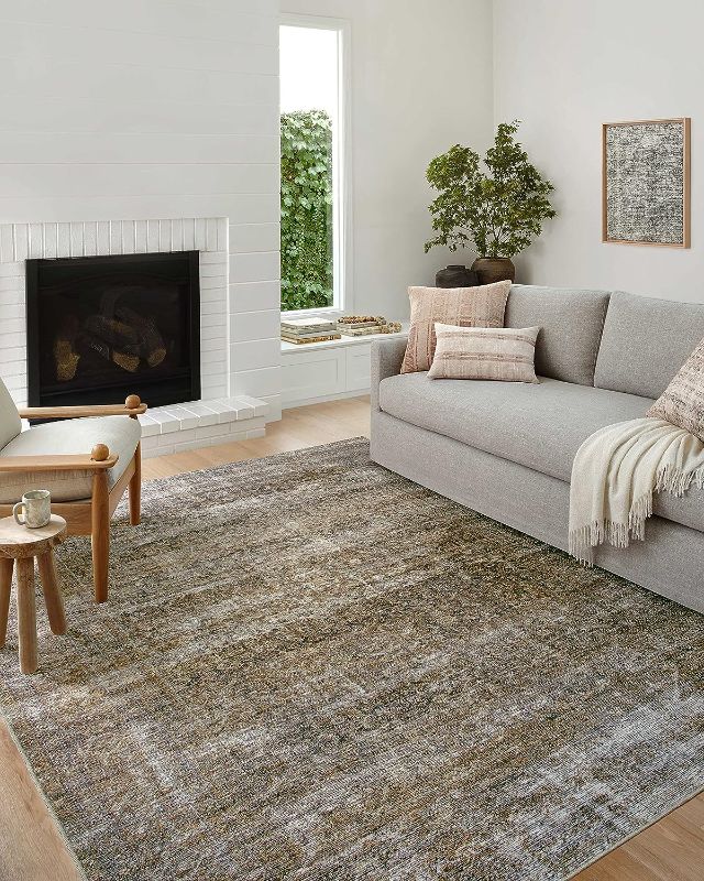 Photo 1 of Amber Lewis x Loloi Billie Collection BIL-06 Tobacco / Rust 2'-3" x 3'-9" Accent Rug
