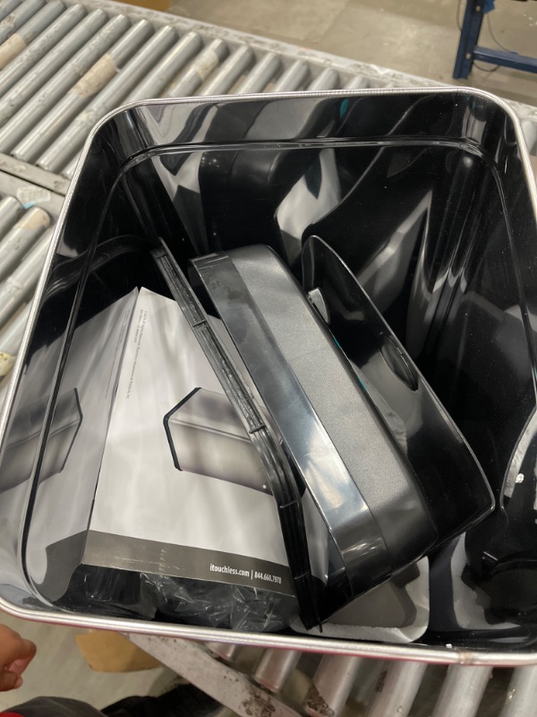 Photo 1 of iTouchless 13 Gallon Pet-Proof Sensor Trash Can & AC Power Adapter for Automatic Sensor Trash Cans, Official and Manufacturer Certified, UL Listed, Energy Saving