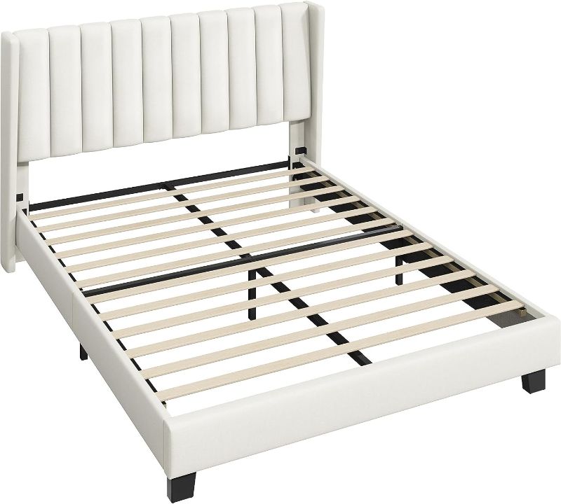 Photo 1 of ***MISSING PARTS - SEE NOTES***
Yaheetech Queen Size Bed Frame, Beige, Wooden