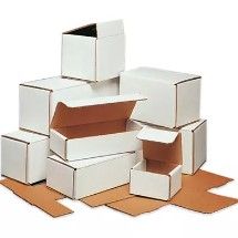 Photo 1 of 10 x 6 x 3" White Corrugated Mailers  - 46 cases