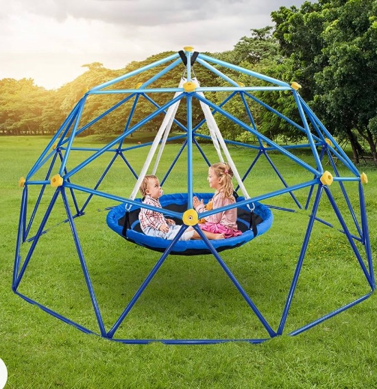 Photo 1 of DENTED POLE; OPENED HARDWARE**JYGOPLA 10ft Geometric Dome Climber Play Center with Rust & Uv Resistant, Supporting 1000LBS, Kids Jungle Gym Playground Indoor/Outdoor with Much Easier Assembly