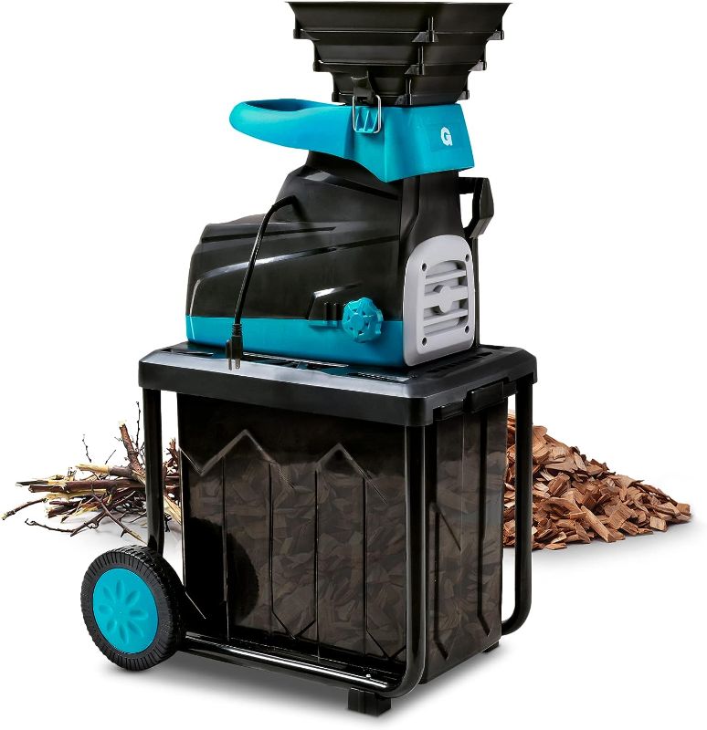 Photo 1 of *BIN ONLY* G Garden Wood Chipper Electric Quiet Silent 1.5-1.7 Inch Max Branch Capacity 14.5-Amp 1800Watt 120VAC 17:1 Reduction Ratio with 40L Collection Bin use for Fire Prevention Building and Firebreaks