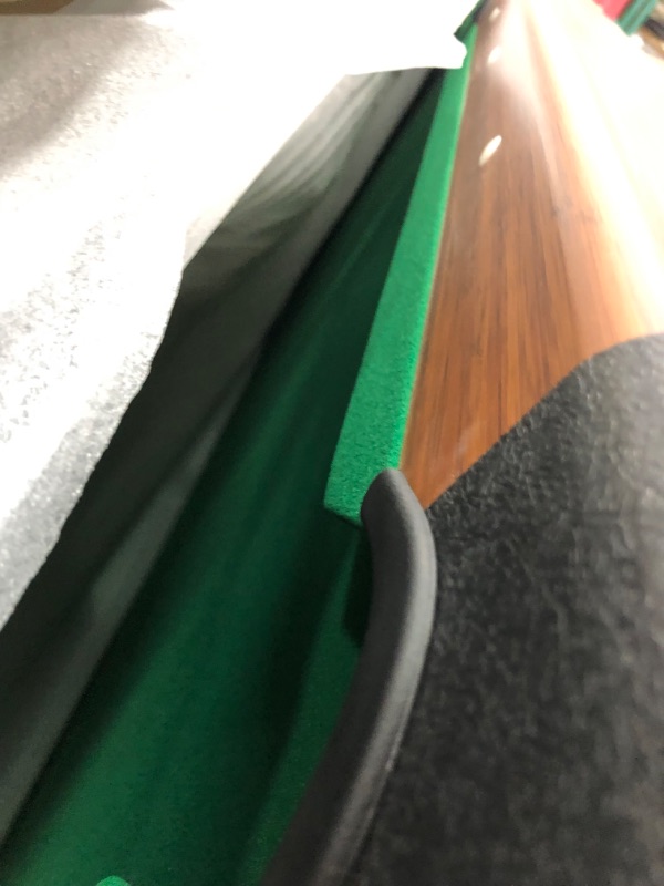 Photo 6 of *MAJOR CRACKS* Mizerak Dynasty Space Saver 6.5' Billiard Table with Leg Levelers, Automatic Ball Return, and Classic Green Nylon Cloth