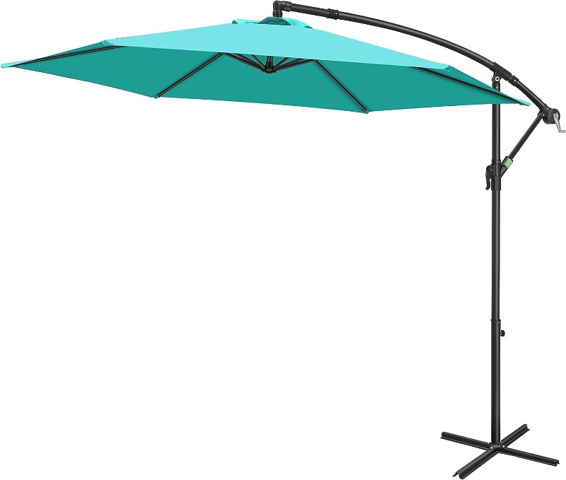 Photo 1 of 10FT FRUITEAM OFFSET HANGING PATIO UMBRELLA, NAVY
