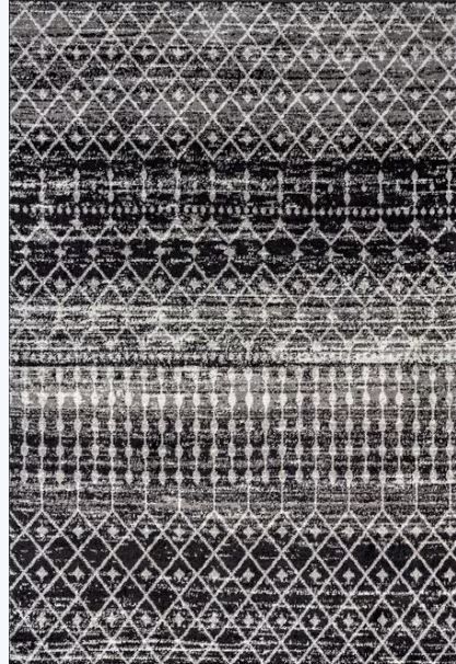 Photo 1 of *stock photo just for reference** Black Moroccan Trellis Area Rug 8ft x 10 ft
