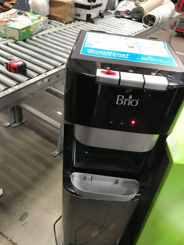 Photo 2 of Brio CLBL420V2 Bottom Loading Water Cooler Dispenser for 3 & 5 Gallon Bottles - 3 Temperatures with Hot, Room & Cold Spouts, Child Safety Lock, LED Display with Empty Bottle Alert, Stainless Steel
