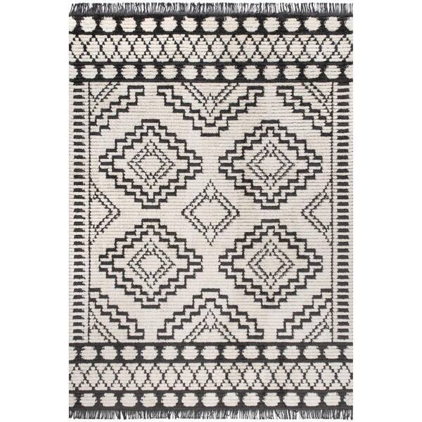 Photo 1 of ***DIRTY - SEE PHOTOS***
nuLOOM Janie Moroccan Diamond Soft Shag Fringe Beige 3 ft. x 5 ft. Indoor Area Rug