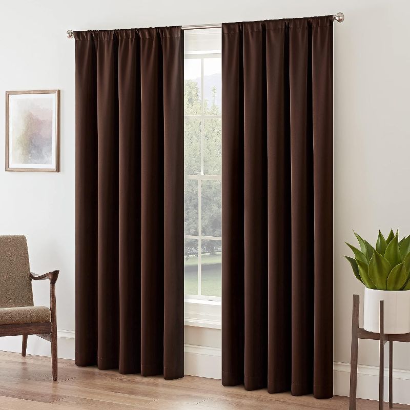 Photo 1 of 119 in dark brown double played curtain only one