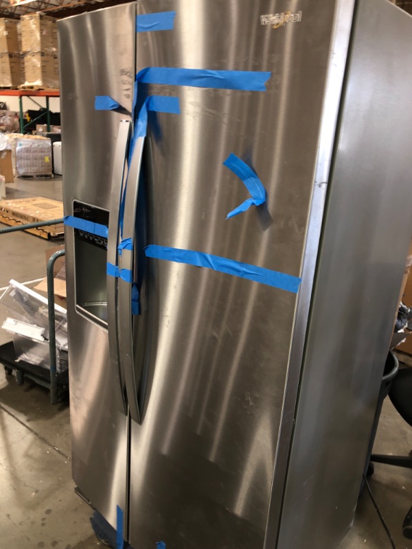 Photo 9 of *TESTED NO COLDNESS// BINS CRACKED//MISSING BINS// DIRTY** KitchenAid 36 Inch Wide 22.6 Cu. Ft. Side By Side Refrigerator with PrintShield™ Finish
