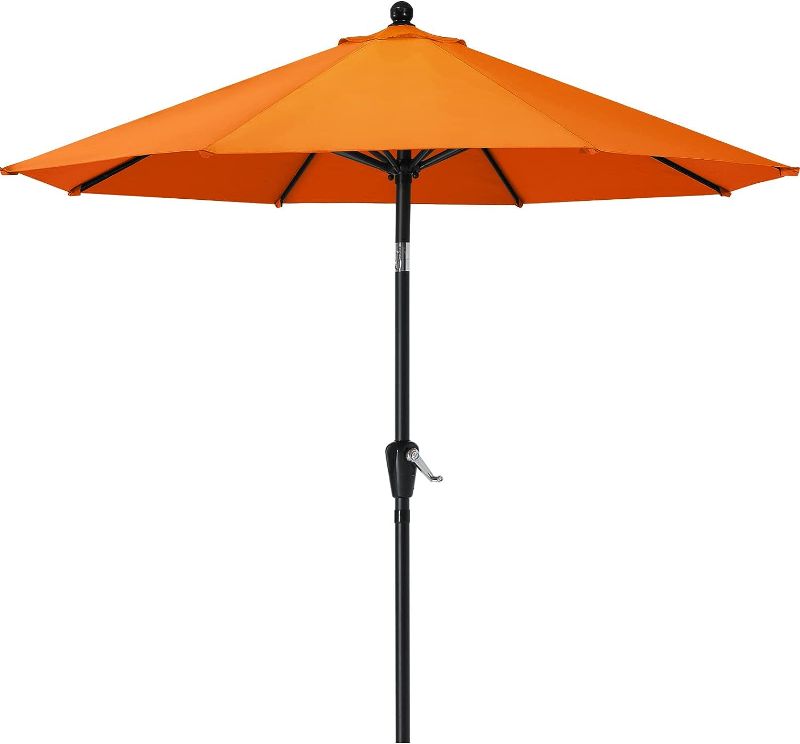 Photo 1 of *only umbrella** MASTERCANOPY Patio Umbrella for Outdoor Market Table -8 Ribs (9ft,Orange)
