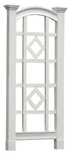 Photo 1 of 27"L x 59"H Milan Vinyl Trellis, White, VA68188
