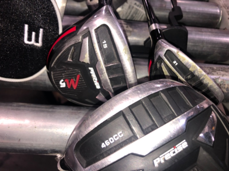 Photo 8 of *LEFT HAND (21,P,9,15,8,5,7,6, PRECISE, & 460CC)**v**  Precise M5 Men's Complete Golf Clubs Package Set Includes Titanium Driver, S.S. Fairway, S.S. Hybrid, S.S. 5-PW Irons, Putter, Stand Bag, 3 H/C's

