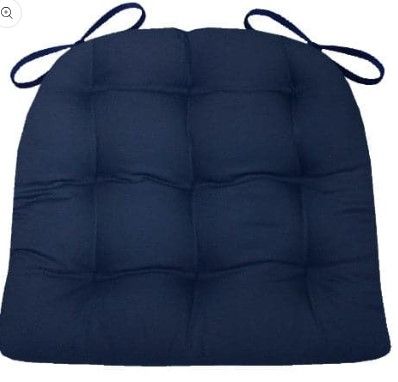 Photo 1 of  Navy Blue Solid Color Dining Chair Pad 