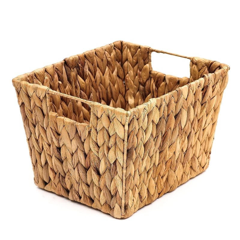 Photo 1 of 11.5"L x 10"W x 8"H Hyacinth Storage Basket with Handles, Rectangular, by Trademark Innovations
