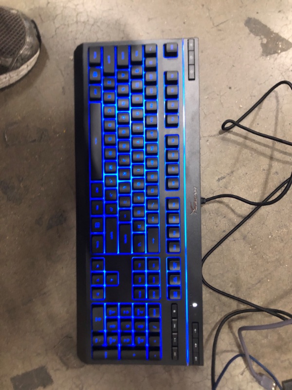 Photo 1 of HyperX Alloy Core RGB – Membrane Gaming Keyboard, Comfortable Quiet Silent Keys with RGB LED Lighting Effects, Spill Resistant, Dedicated Media Keys, Compatible with Windows 10/8.1/8/7 – Black