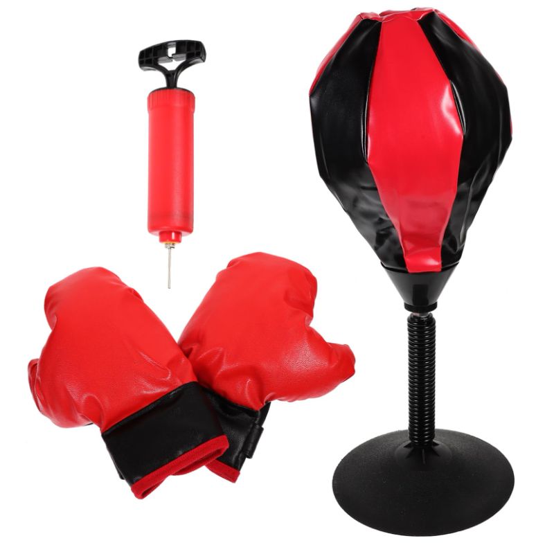 Photo 1 of [FOR PARTS; MISSING GLOVES] SAFIGLE 1 Set Boxing Suit Toys Kids Desk Tumblers for Kids Bounce Back Punching Bag 