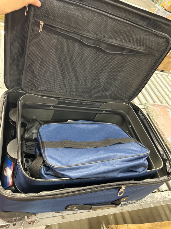 Photo 3 of American Tourister Fieldbrook XLT Softside Upright Luggage, Navy, 3-Piece Set (BB/21/25)
