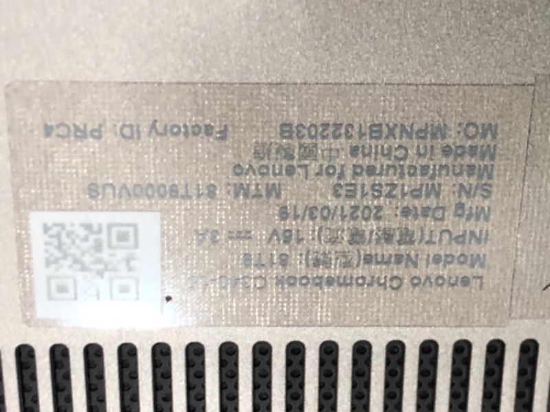 Photo 4 of SEE NOTES**lenovo 2022 Newest C340 15.6" FHD Touchscreen 2-in-1 Chromebook Laptop, Intel i3 CPU(Up to 3.4GHz), 4GB RAM, 64GB eMMC, USB-C, Wi-Fi, Bluetooth, Webcam, Chrome OS 15 inch