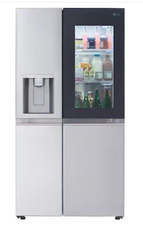 Photo 1 of SEE NOTES**LG InstaView Craft Ice 27.1-cu ft Smart Side-by-Side Refrigerator with Dual Ice Maker (Printproof Stainless Steel)