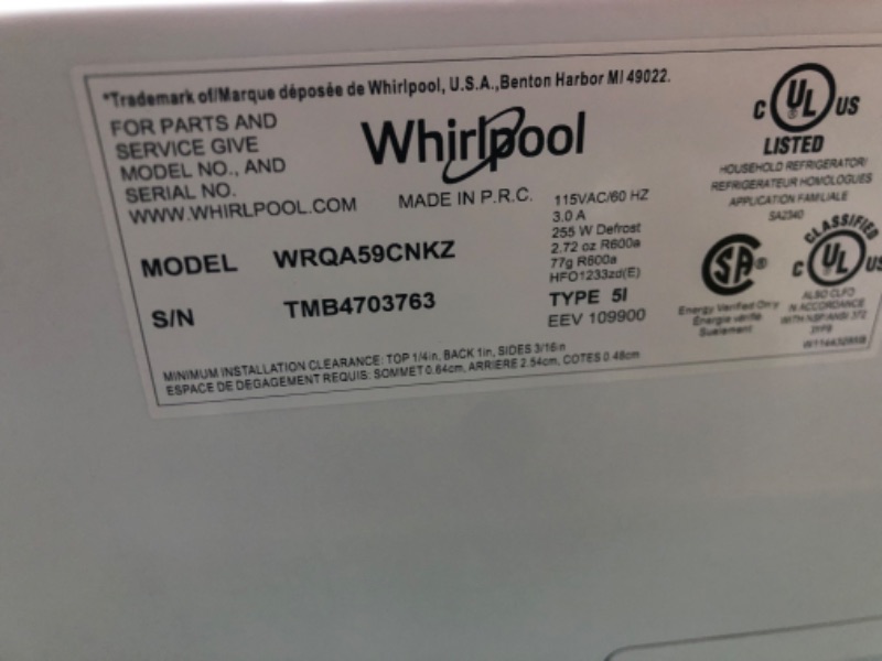 Photo 2 of Whirlpool 19.4-cu ft 4-Door Counter-depth French Door Refrigerator with Ice Maker (Fingerprint-resistant Stainless Finish)