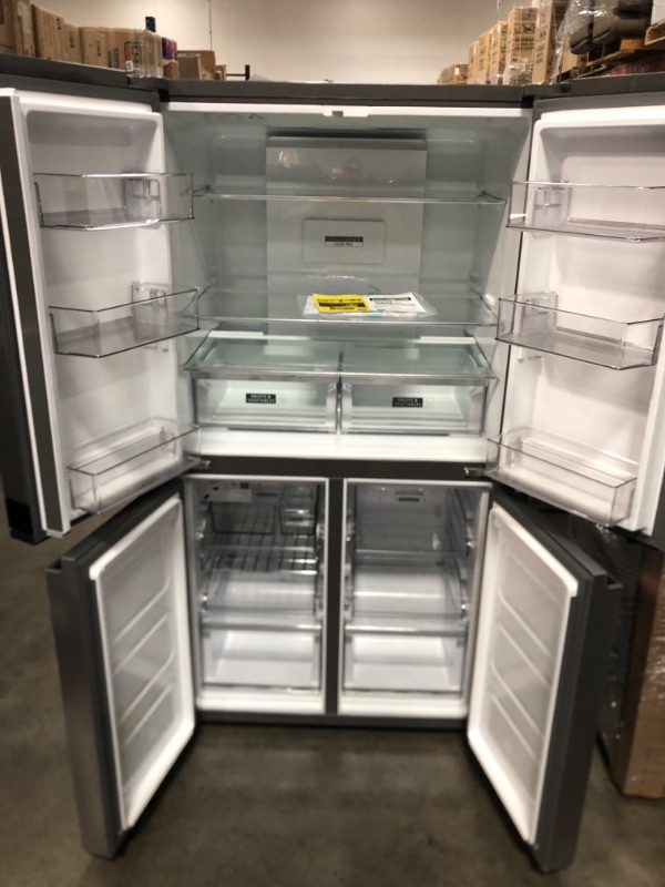 Photo 5 of Whirlpool 19.4-cu ft 4-Door Counter-depth French Door Refrigerator with Ice Maker (Fingerprint-resistant Stainless Finish)