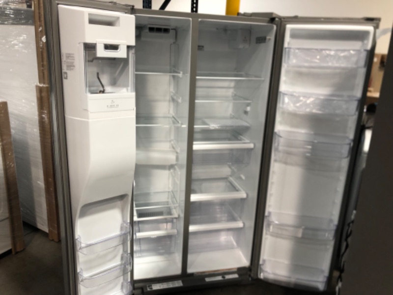 Photo 5 of Whirlpool 20.6-cu ft Counter-depth Side-by-Side Refrigerator with Ice Maker (Fingerprint Resistant Stainless Steel)
