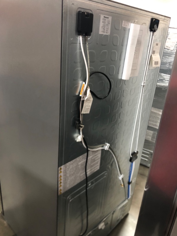 Photo 1 of SM DENT TO FRONT DOOR**Hisense 25.4-cu ft French Door Refrigerator with Dual Ice Maker (Fingerprint Resistant Stainless Steel) 