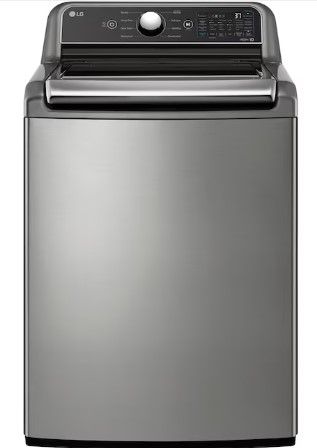 Photo 1 of LIKE NEW**LG TurboWash 3D 5.3-cu ft Agitator Smart Top-Load Washer (Graphite Steel)