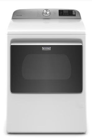 Photo 1 of SCRATCHED**Maytag Smart Capable 7.4-cu ft Hamper DoorSmart Gas Dryer (White)