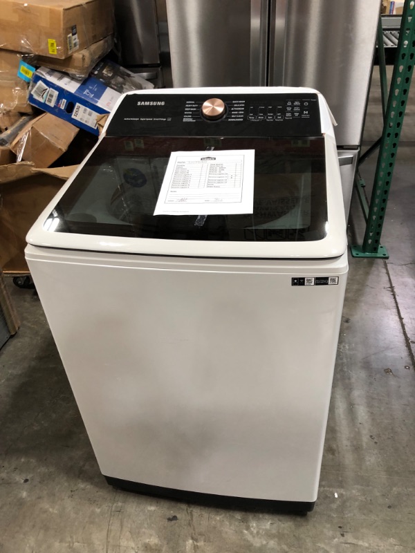 Photo 2 of LIKE NEW**Samsung 5.5-cu ft High Efficiency Impeller Smart Top-Load Washer (Ivory) 