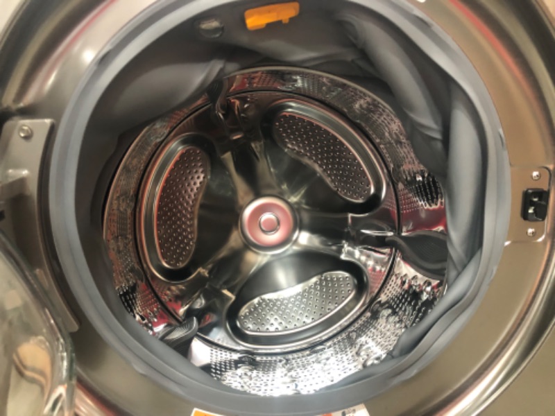 Photo 3 of SEE DAMAGE NOTES**LG TurboWash 360 4.5-cu ft High Efficiency Stackable Steam Cycle Smart Front-Load Washer (Graphite Steel)