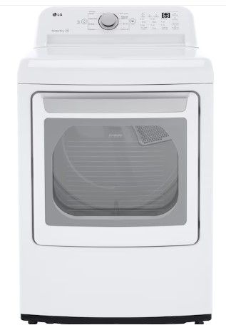 Photo 1 of SCRATCHED SIDES**LG 7.3-cu ft Side Swing DoorGas Dryer (White) 